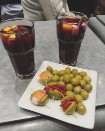 Sangria and olives